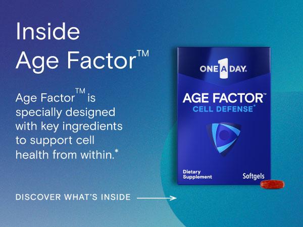 Age Factor has key ingredients to support cell health from within